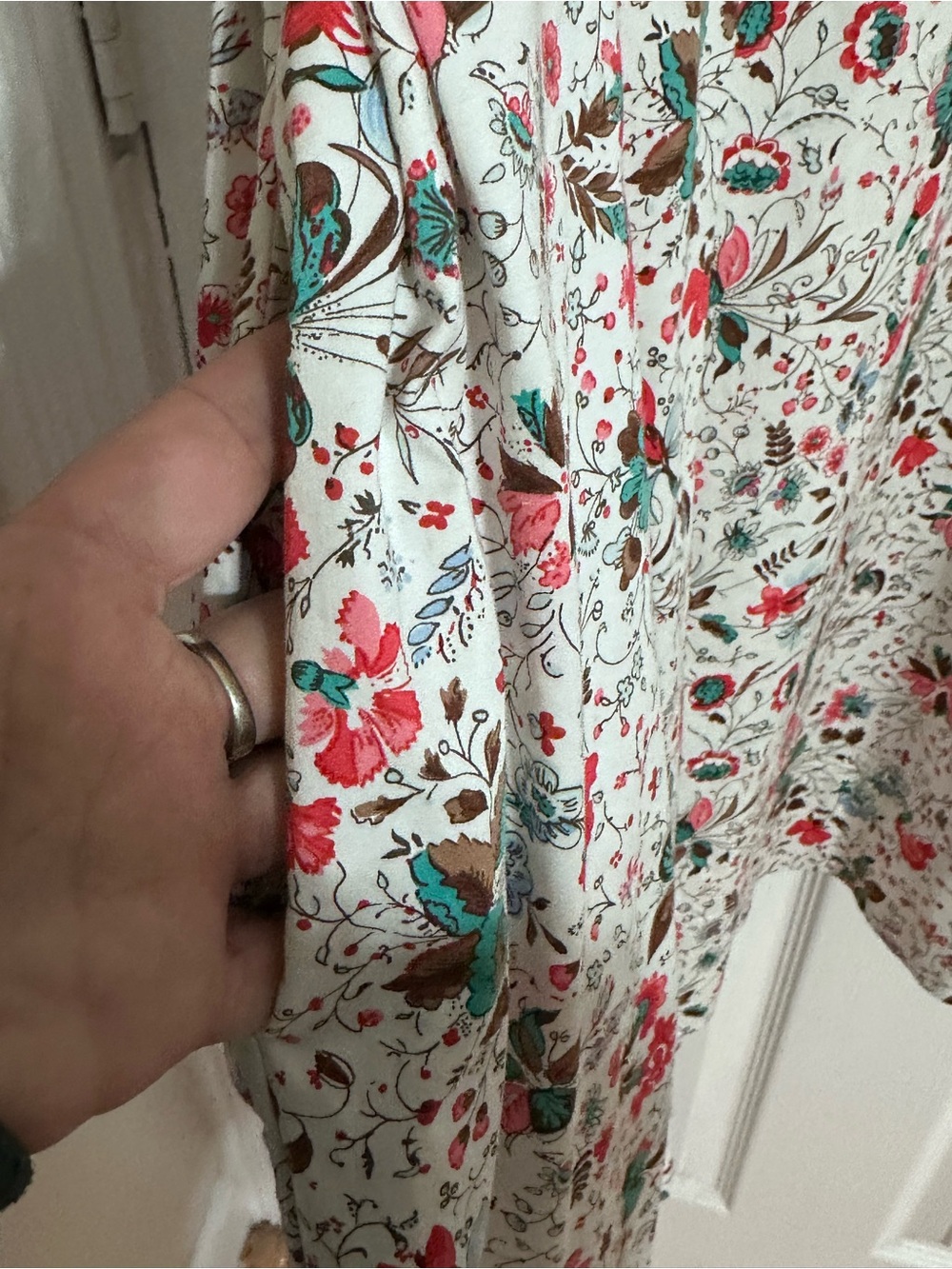 Gap Designed & Crafted Floral Cotton Dress Fits Modern Women's M L 10 12 - Picture 6 of 10